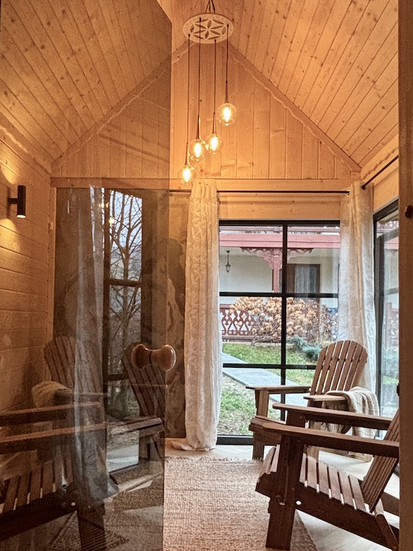 sauna widok wewnątrz